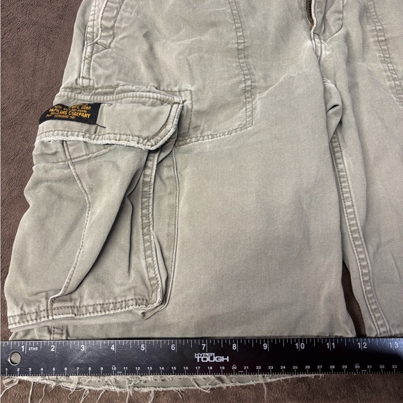 Rare Vintage POLO JEANS COMPANY Military Surplus Cargo Denim Shorts 2000s SZ 32 - Picture 5 of 6